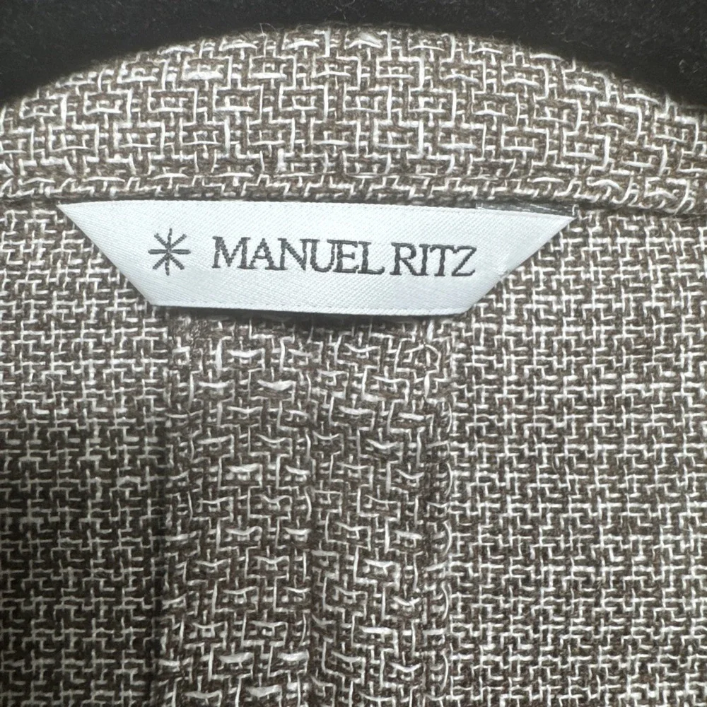 Manuel Ritz Linen Blend Blazer Mens 32R‎ Gray Unstructured Sport Coat Made Italy